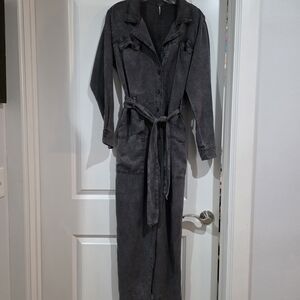 Women's Charcoal Belted Trench Coat